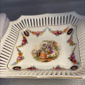 Vintage Shuman Bavarian reticulated porcelain dish